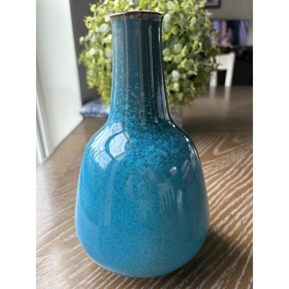 RARE 60's Ursula Beyrau design Graflich Ortenburg ceramic Turquoise Vase 605/1 - Picture 5 of 8